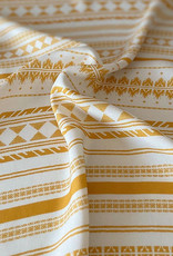 Bohélie Fabrics Yellow lines viscose