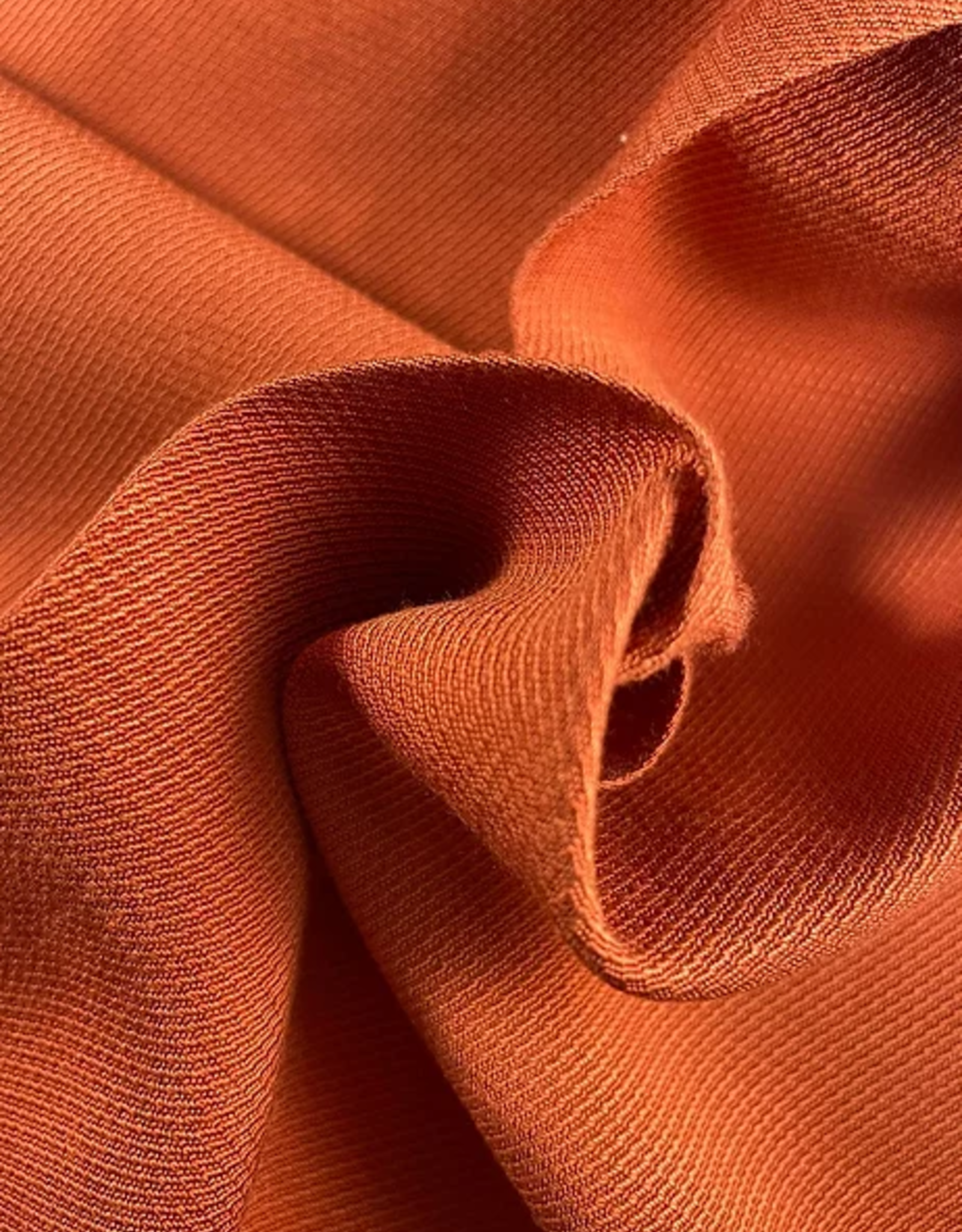 A La Ville Haute Couture Viscose pique structuur oranje roest