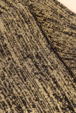 Cuff glitter metallic zwart met goud 9cm - per ca 120cm