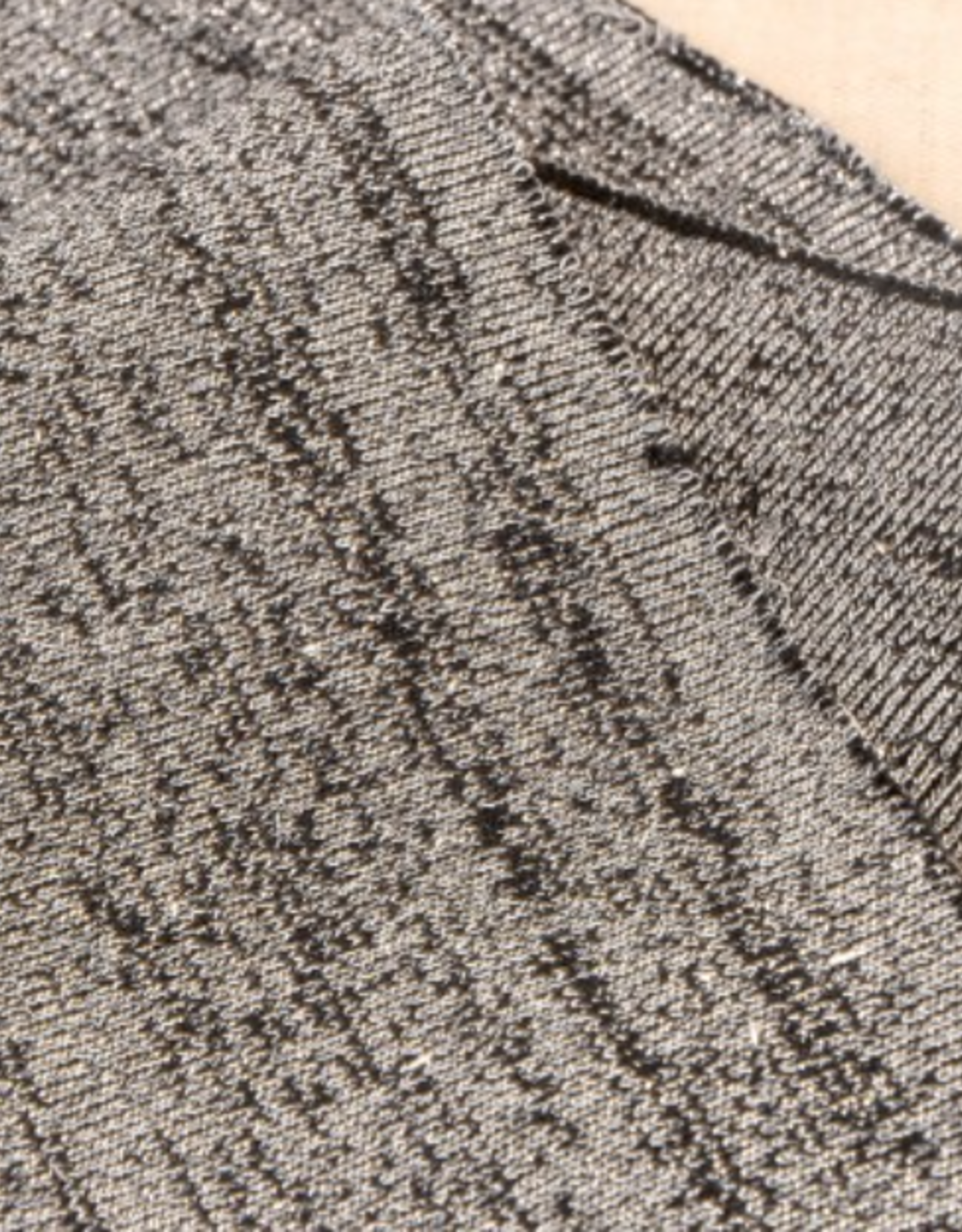 Cuff glitter metallic zwart met zilver 9cm - per ca 120cm