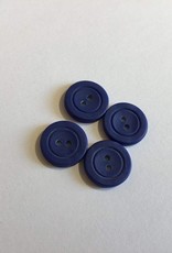 Knoop 13mm uni blauw met randje