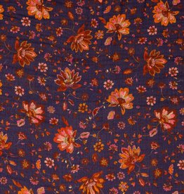 Double Gauze Digital Paisley - Purple