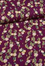 Viscose Treasures between the leaves gouden lurex draadjes - Burda