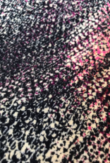 Viscose Gelin abstracte print paars, zwart