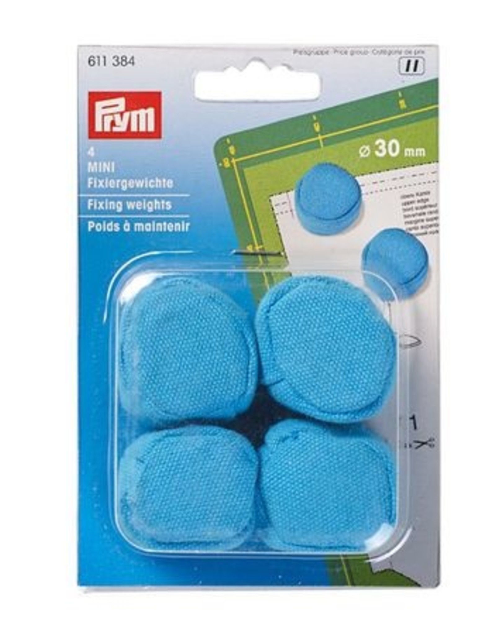 Prym  - mini fixeergewichten blauw 30mm per 4 stuks - 611 384
