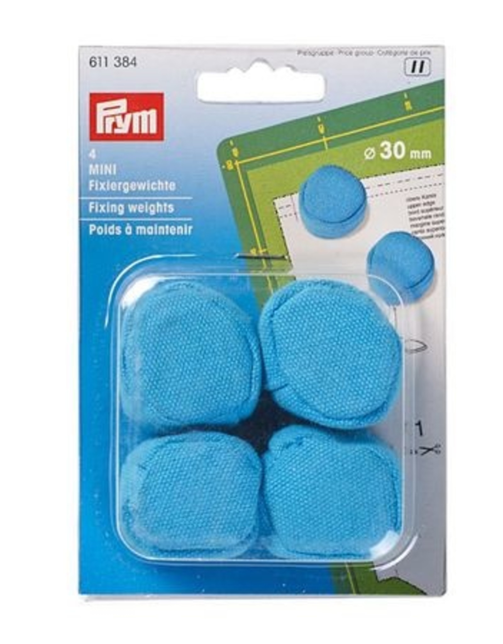 Prym Prym  - mini fixeergewichten blauw 30mm per 4 stuks - 611 384
