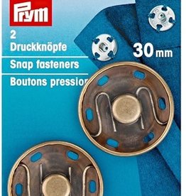 Prym  - aannaaidrukknoop 30mm messing - 341 261