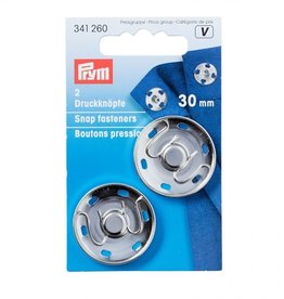 Prym  - aannaaidrukknoop 30mm zilver - 341 260