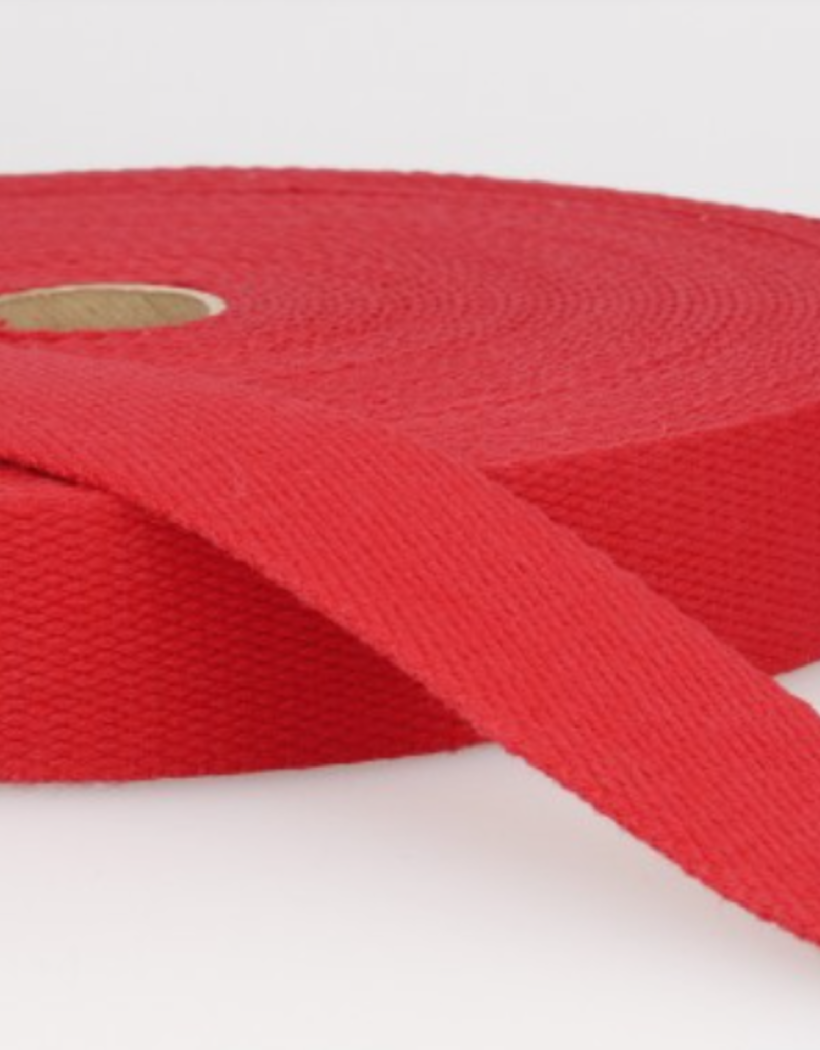 Stoffenschuur selectie Tassenband katoen rood 40mm