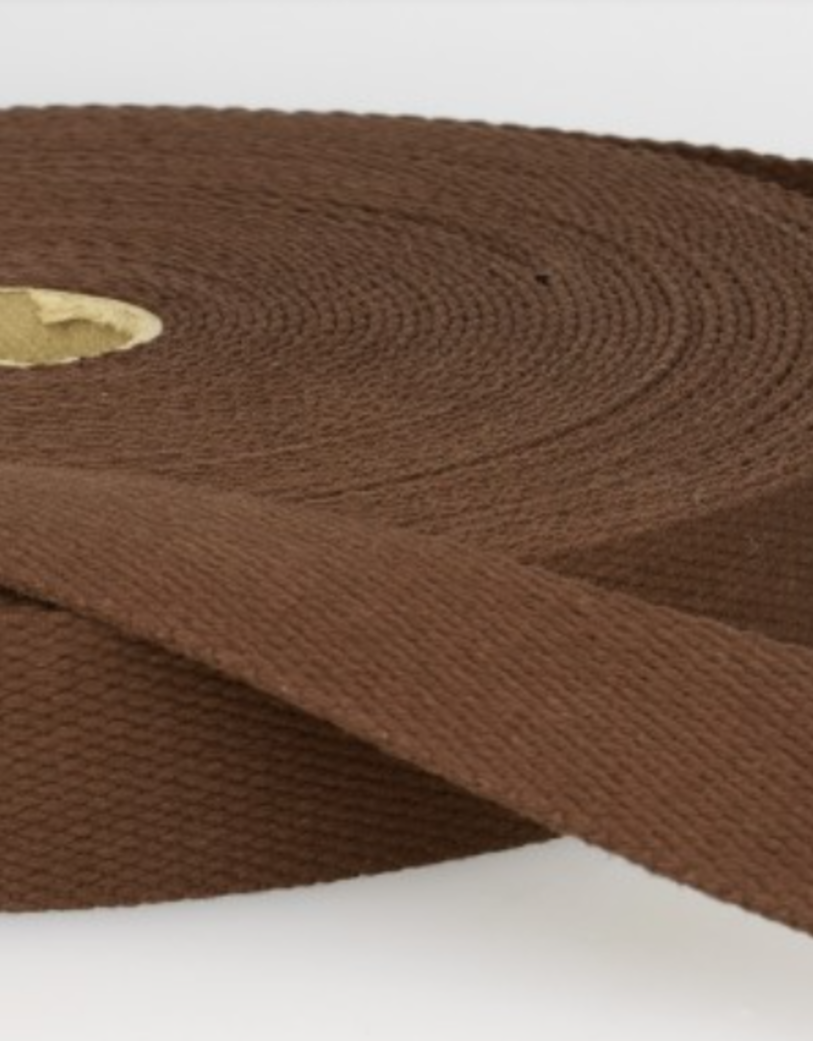 Tassenband katoen donkerbruin 40mm