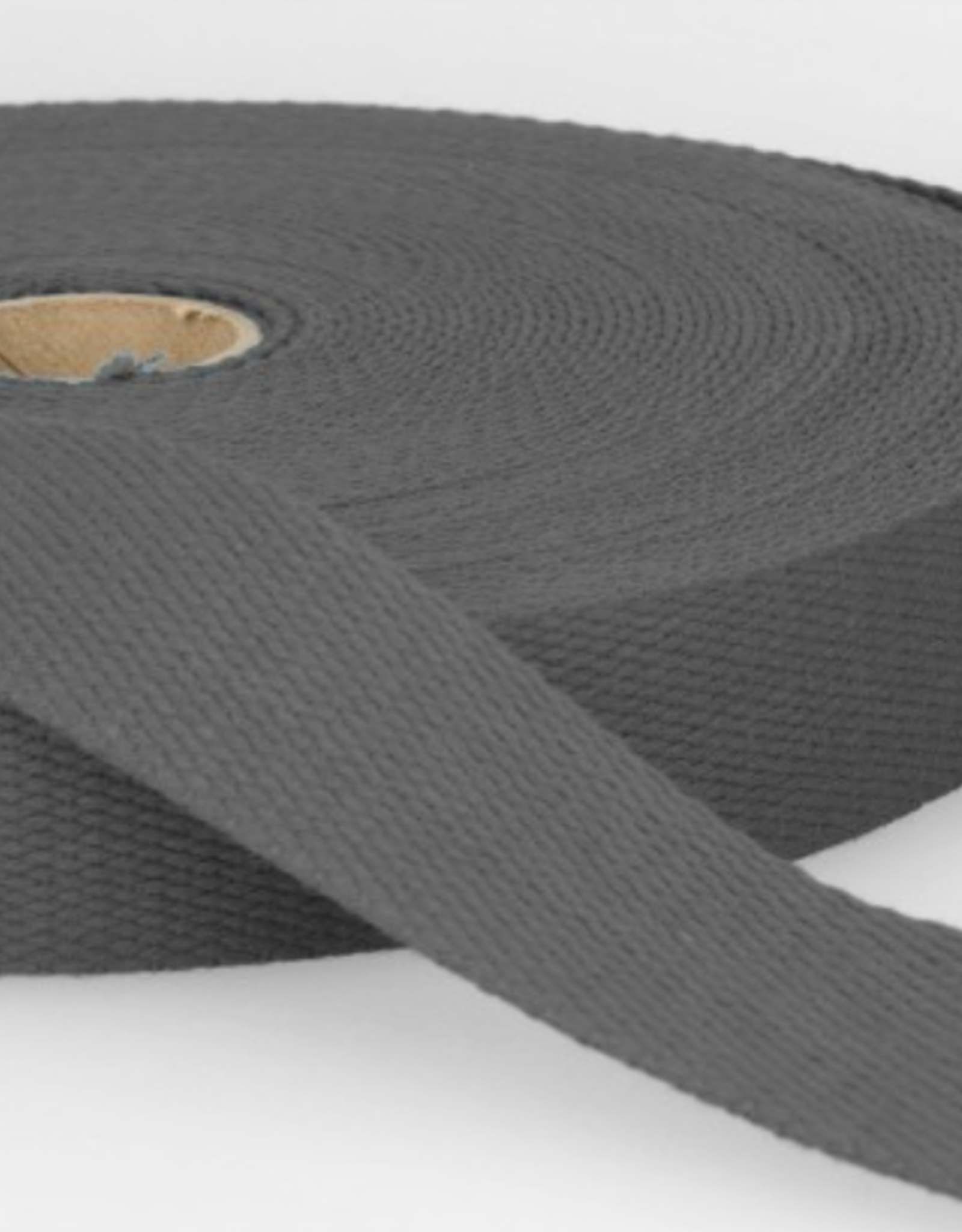 Tassenband katoen donkergrijs 40mm
