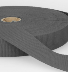 Tassenband katoen donkergrijs 40mm