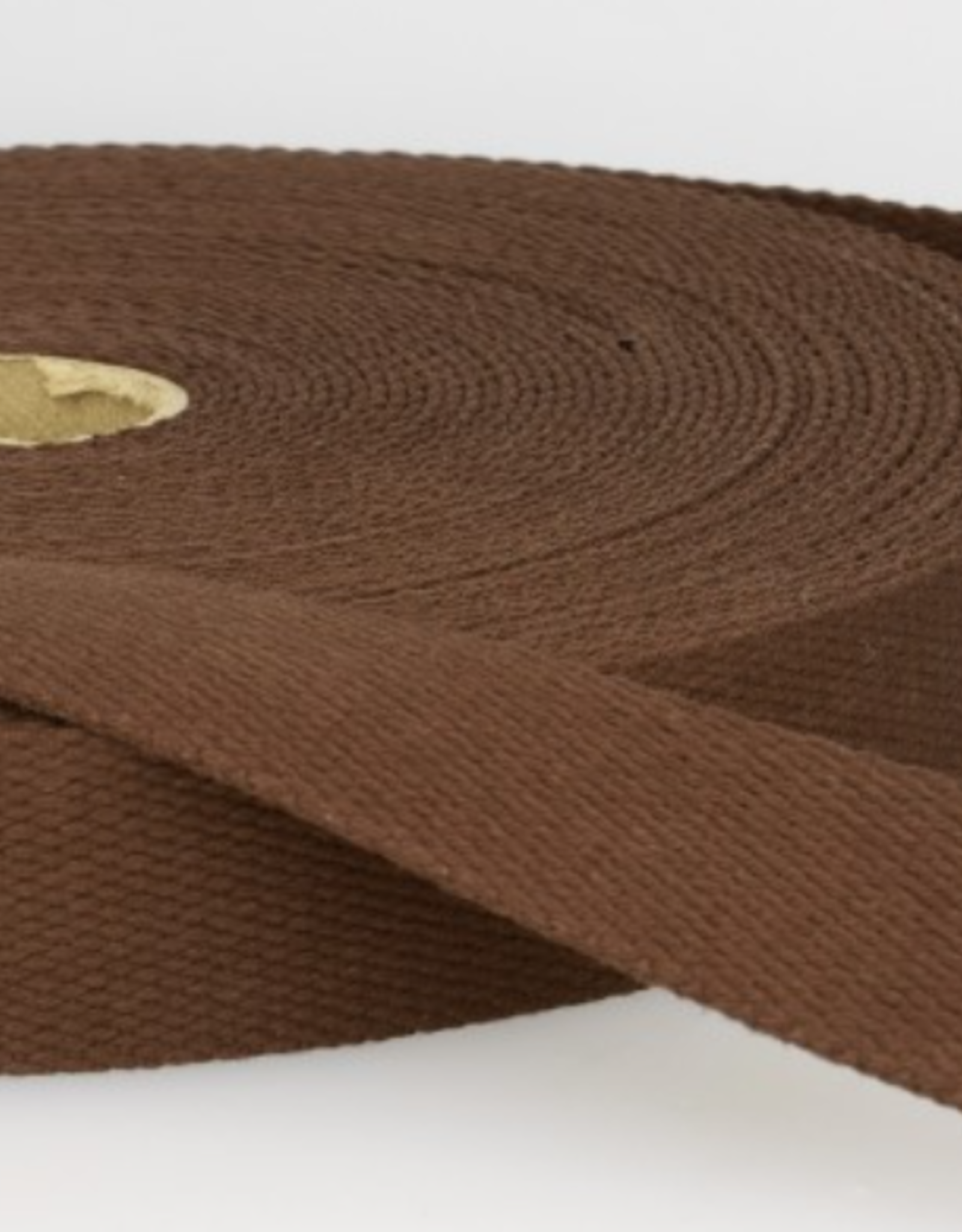 Tassenband katoen 25mm donkerbruin