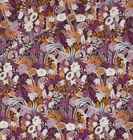 See You At Six Viscose Rayon - Flower Wealth - M - Nocturne Paars -R