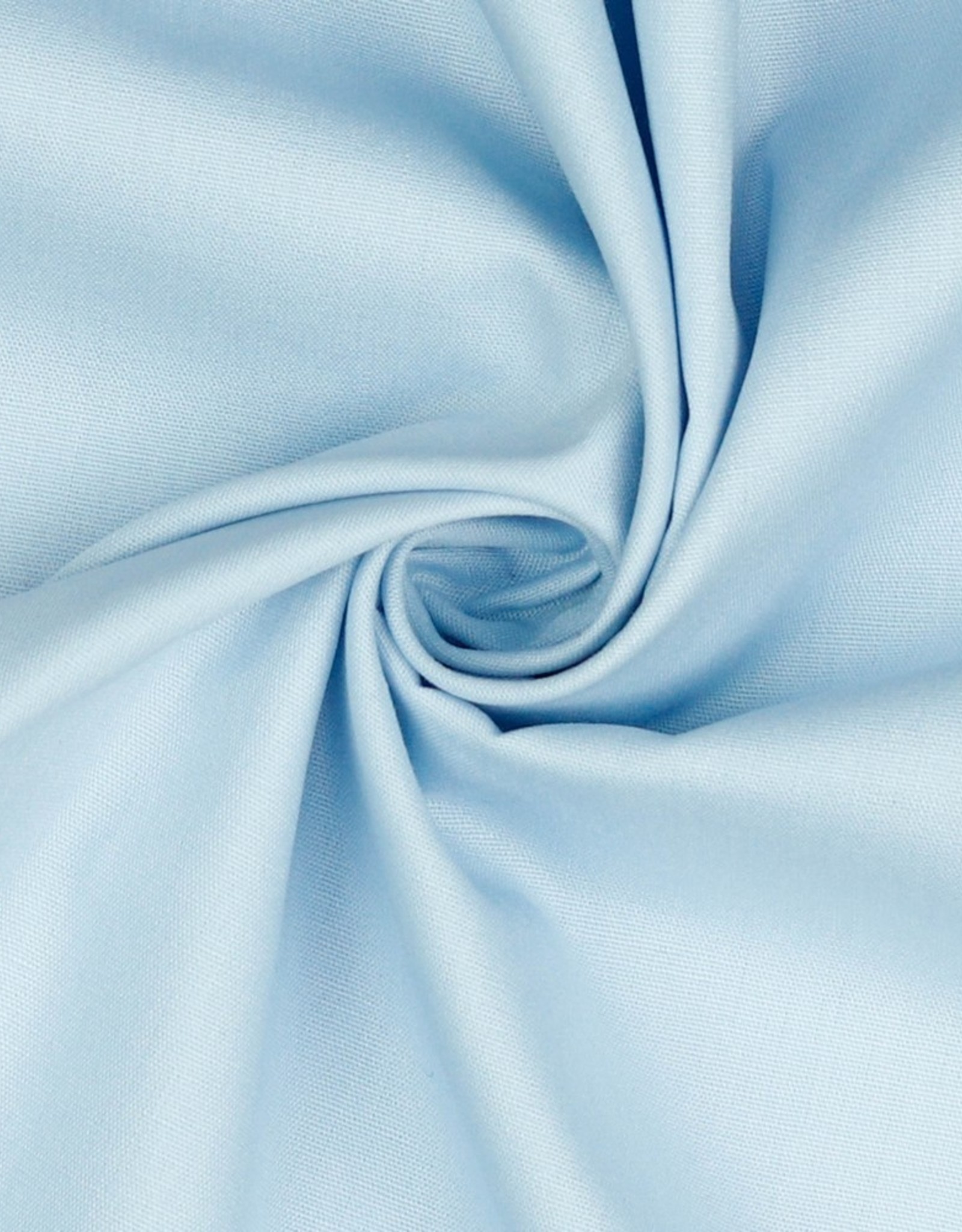 Uni katoen lichtblauw