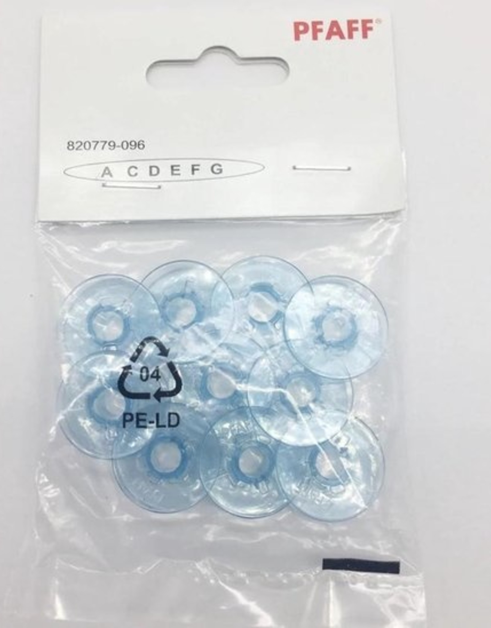 Pfaff blauwe spoelen A C D E F G  set van 10 stuks