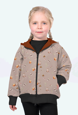 Softshell digitaal bedrukt bos diertjes roest Softshell digitaal bedrukt bos diertjes roest