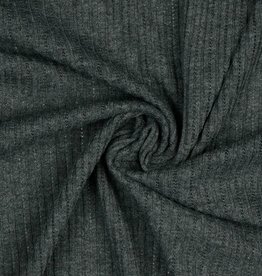 Cable knit melange donker grijs