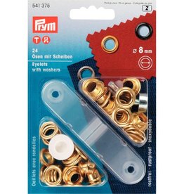 Prym - Ring+Schijf 8mm goud - 541 374