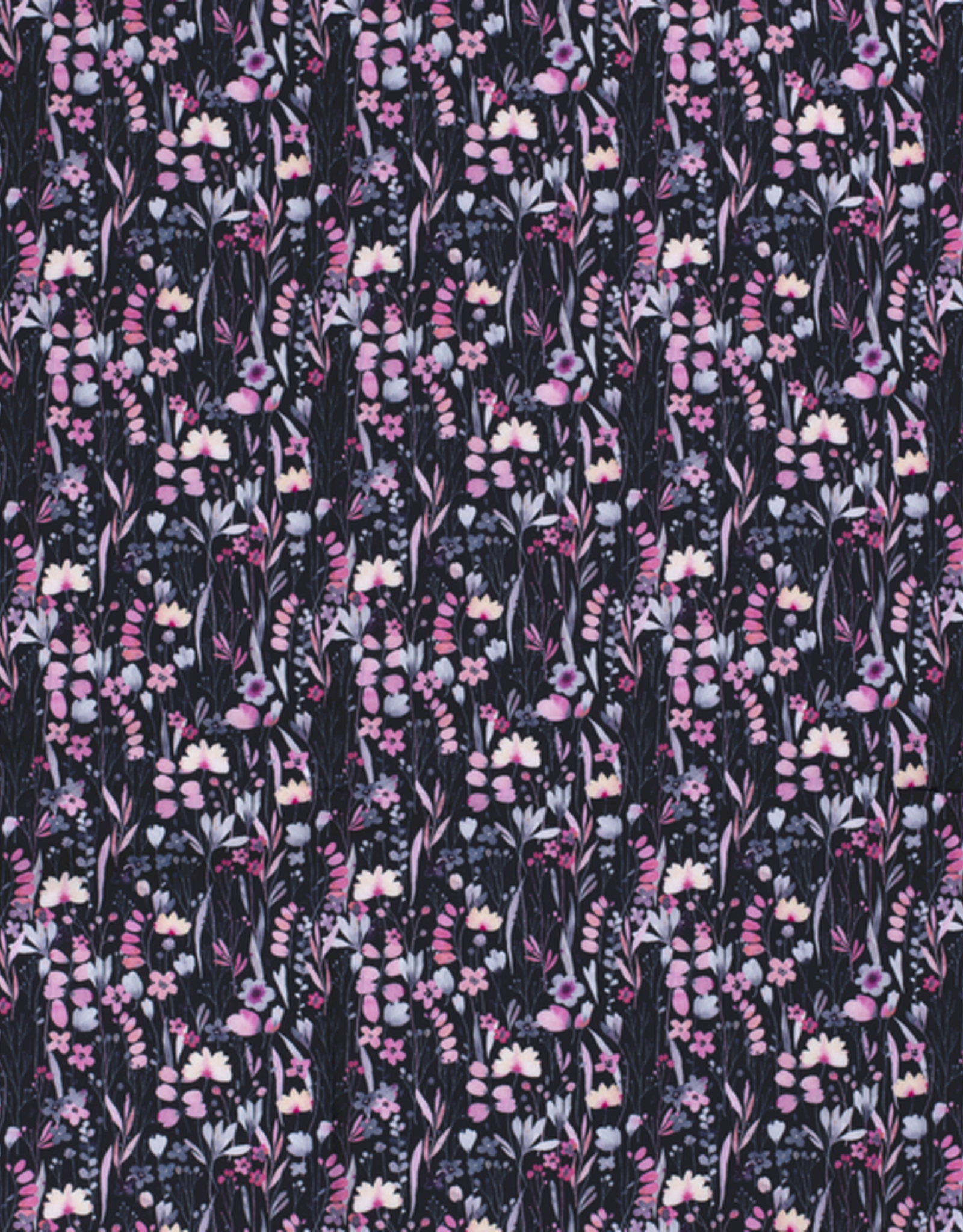 Nooteboom Softshell  digital zwart bloemenweelde roze