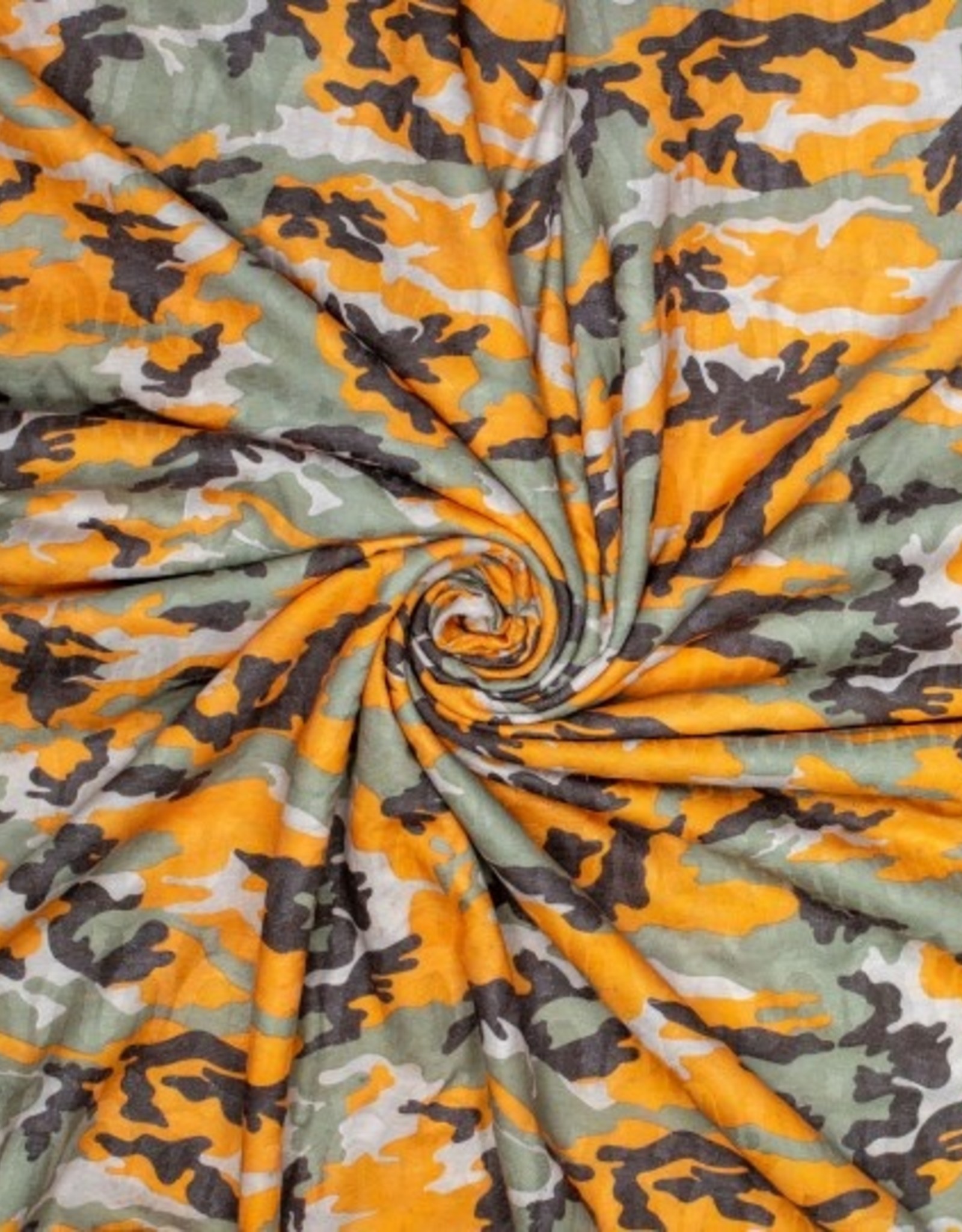 Gebreide jacquard camouflage neon oranje