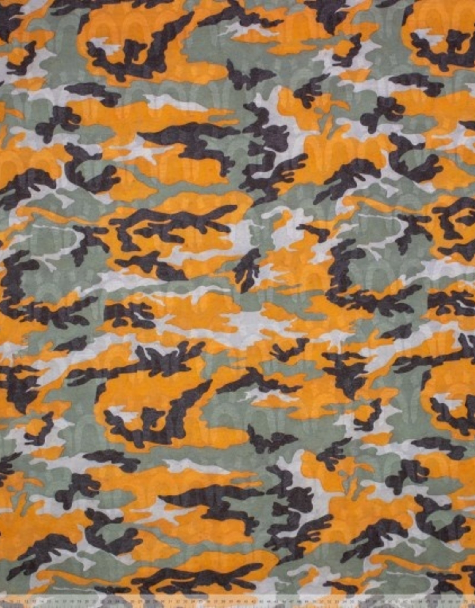 Gebreide jacquard camouflage neon oranje