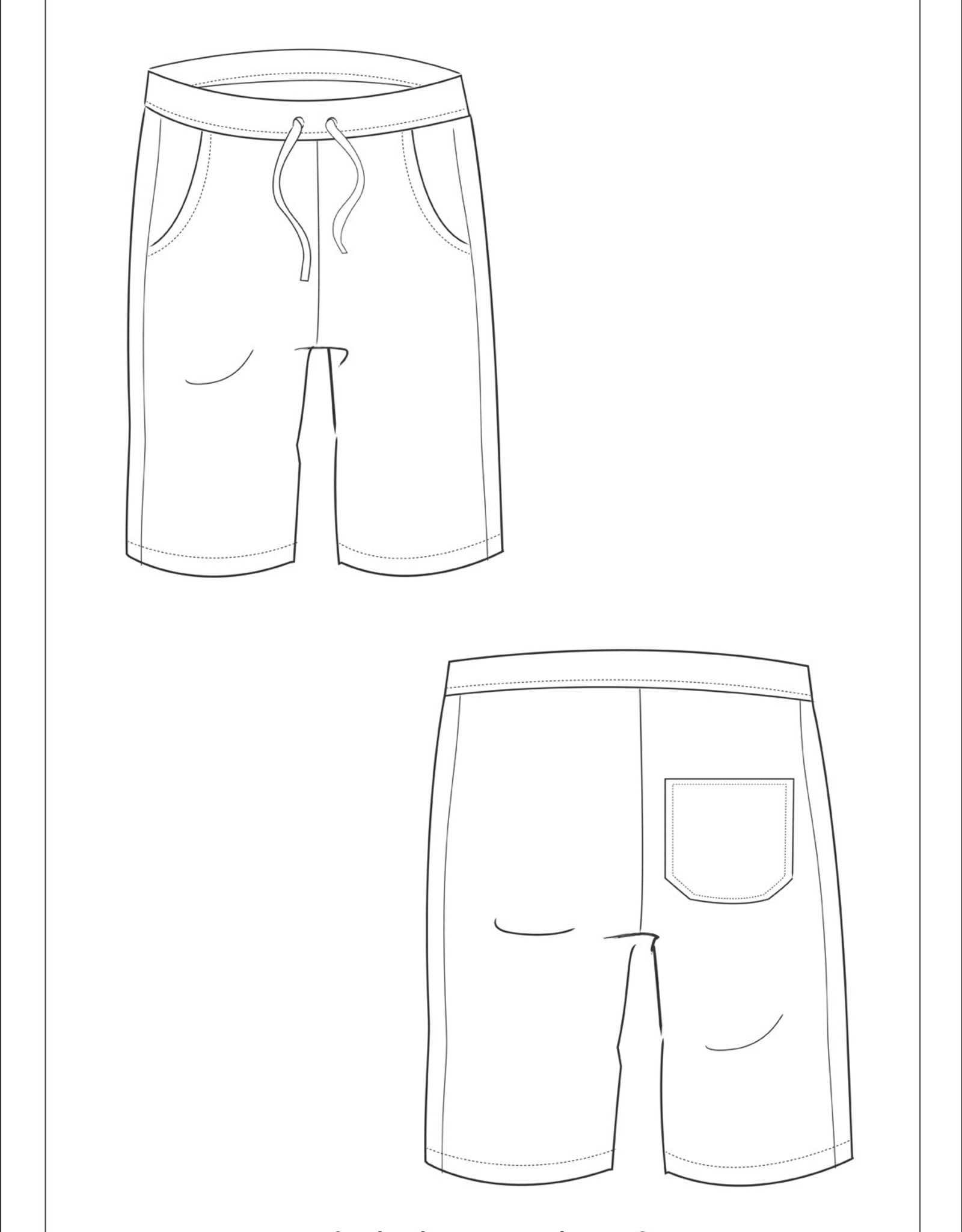 Patroon bermuda jogging short PAtom voor heren