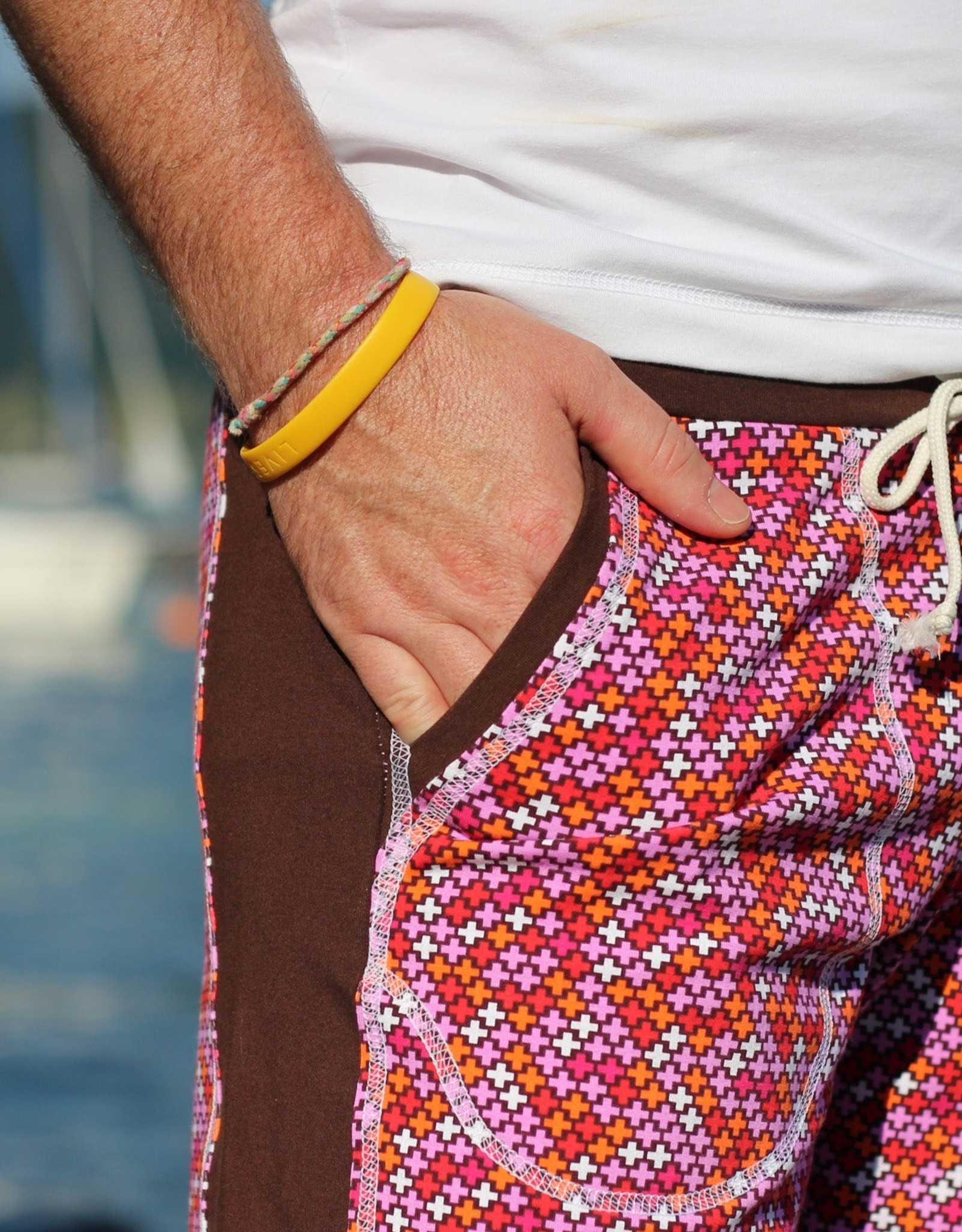 Patroon bermuda jogging short PAtom voor heren