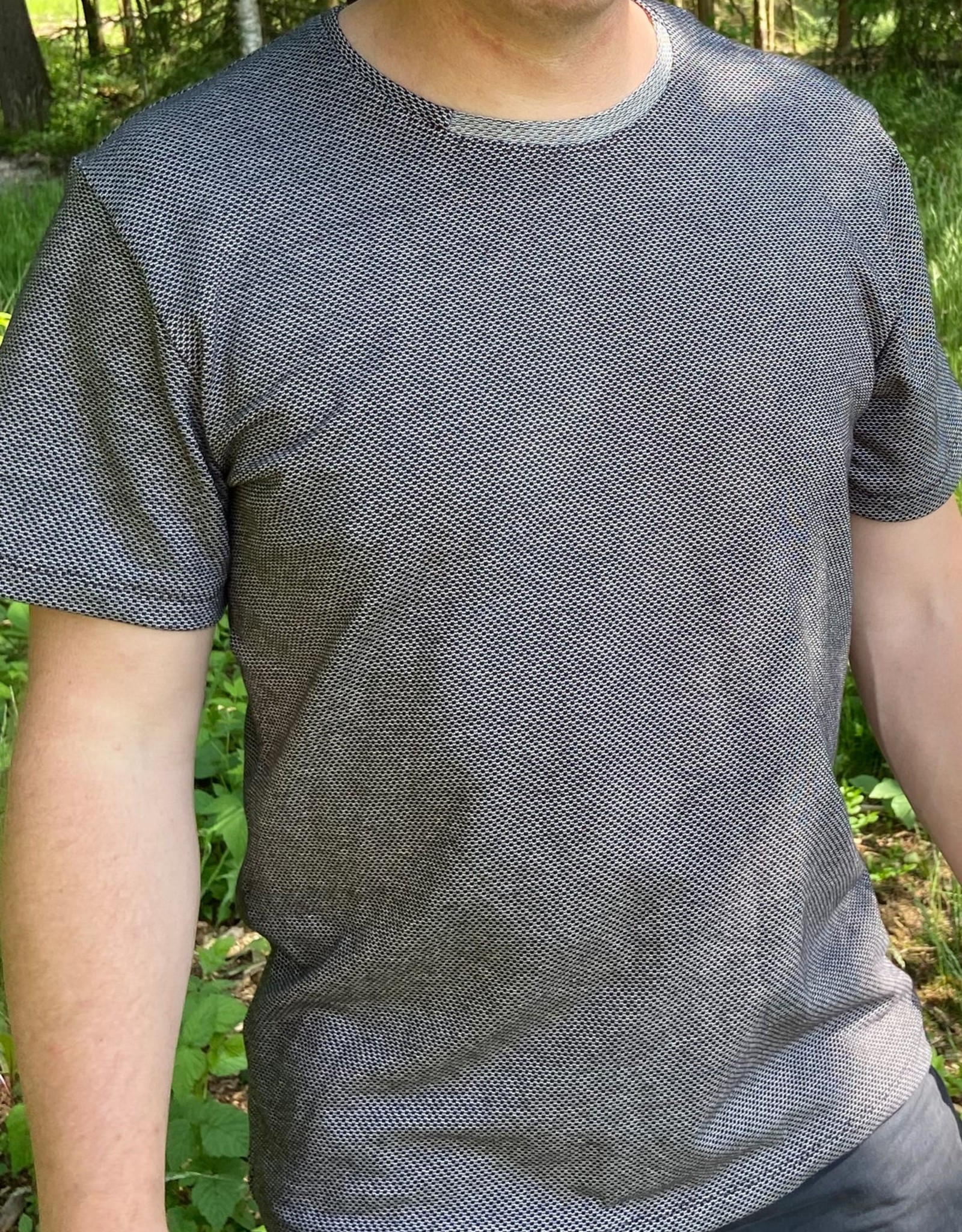 Patroon basic T-shirt heren