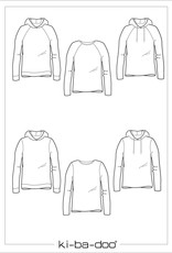 Ki-ba-doo Patroon mix & match hoodie/pullover voor heren