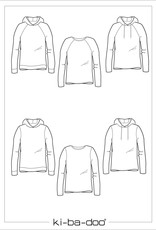 Patroon mix & match hoodie/pullover voor heren Patroon mix & match hoodie/pullover voor heren