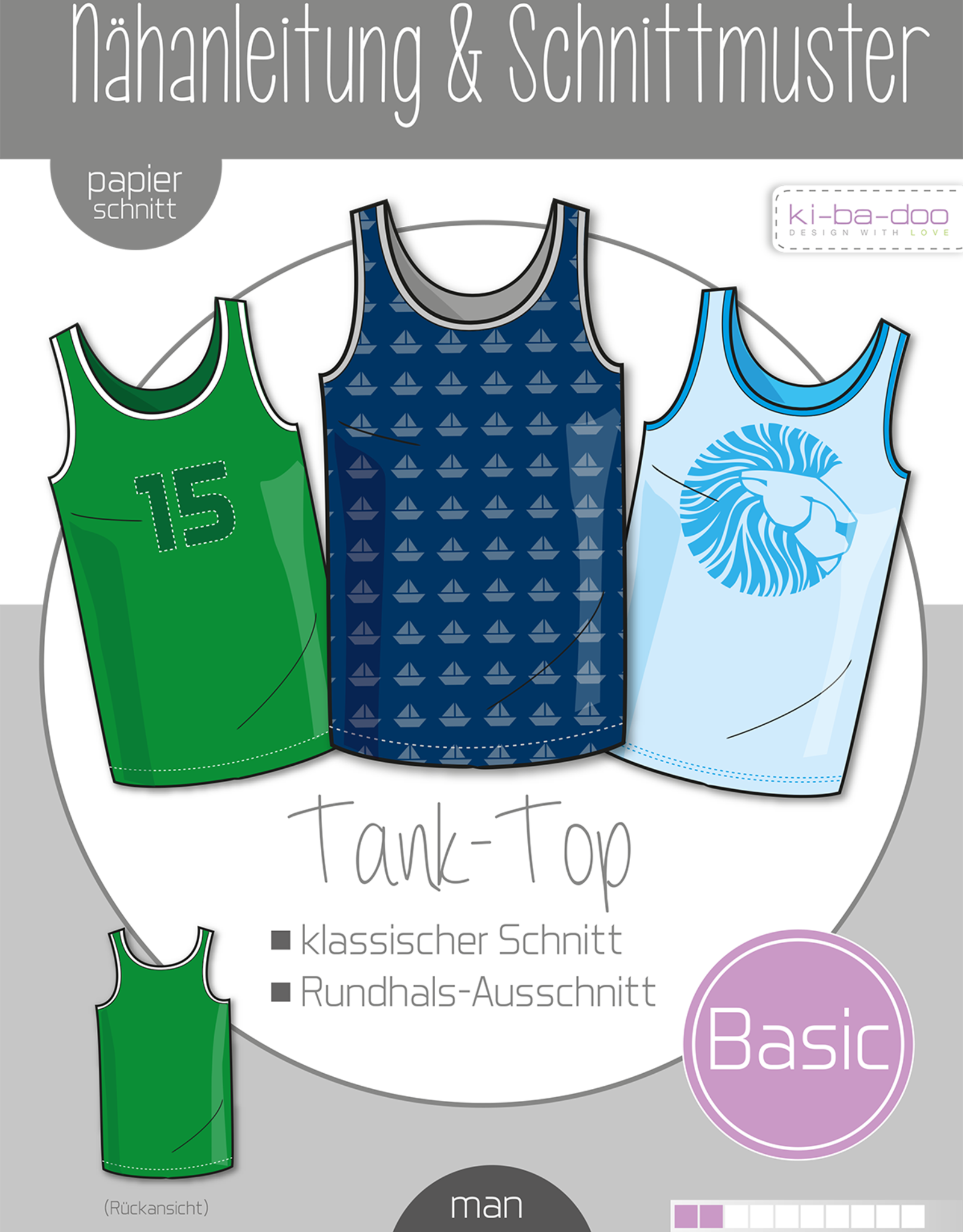 Patroon tank-top voor heren