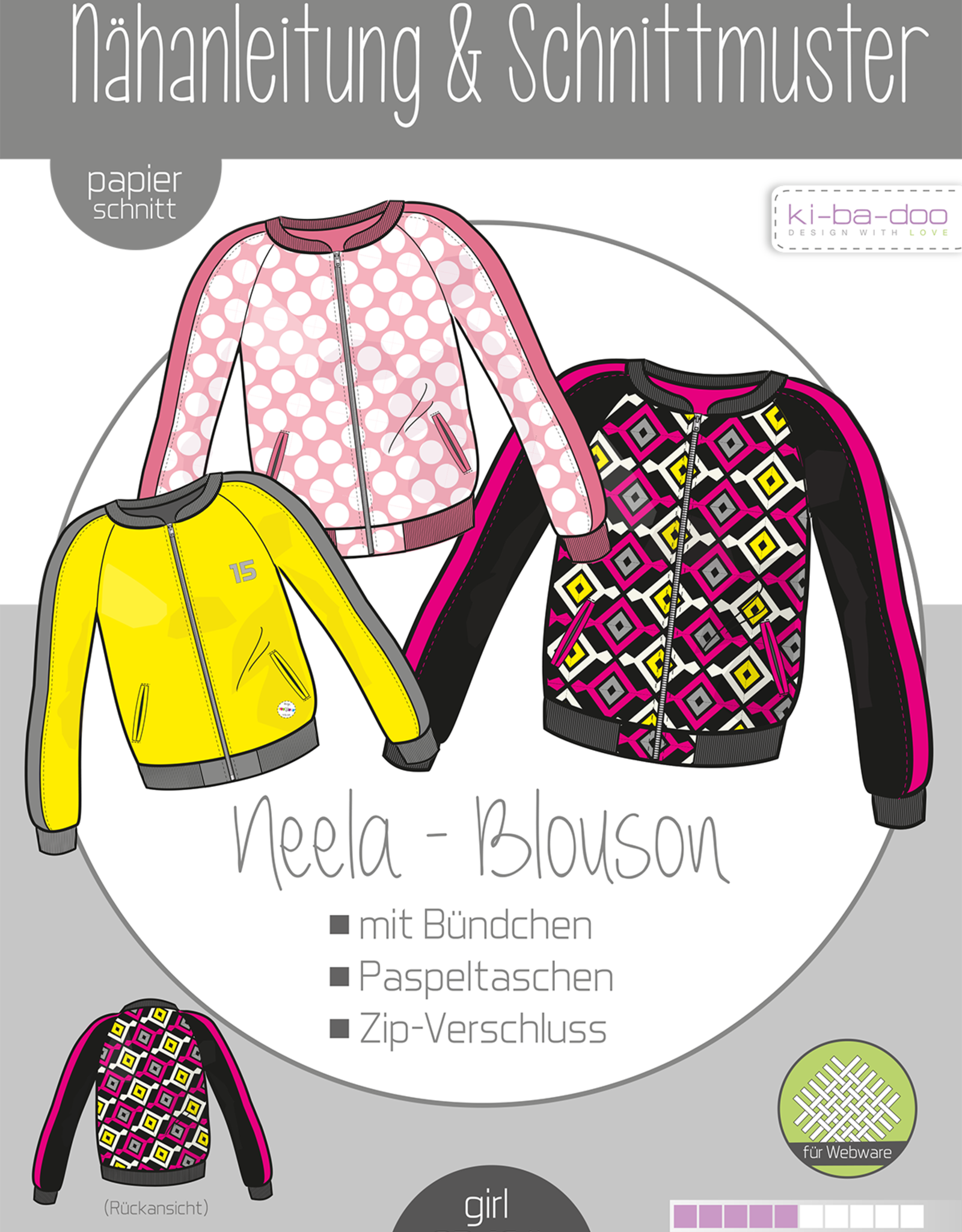 Patroon bomber vest Neela voor kinderen