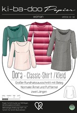 Patroon Dora klassiek t-shirt en kleed dames