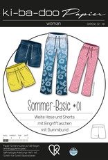 Patroon zomer basic #1 brede broek en short Patroon zomer basic #1 brede broek en short