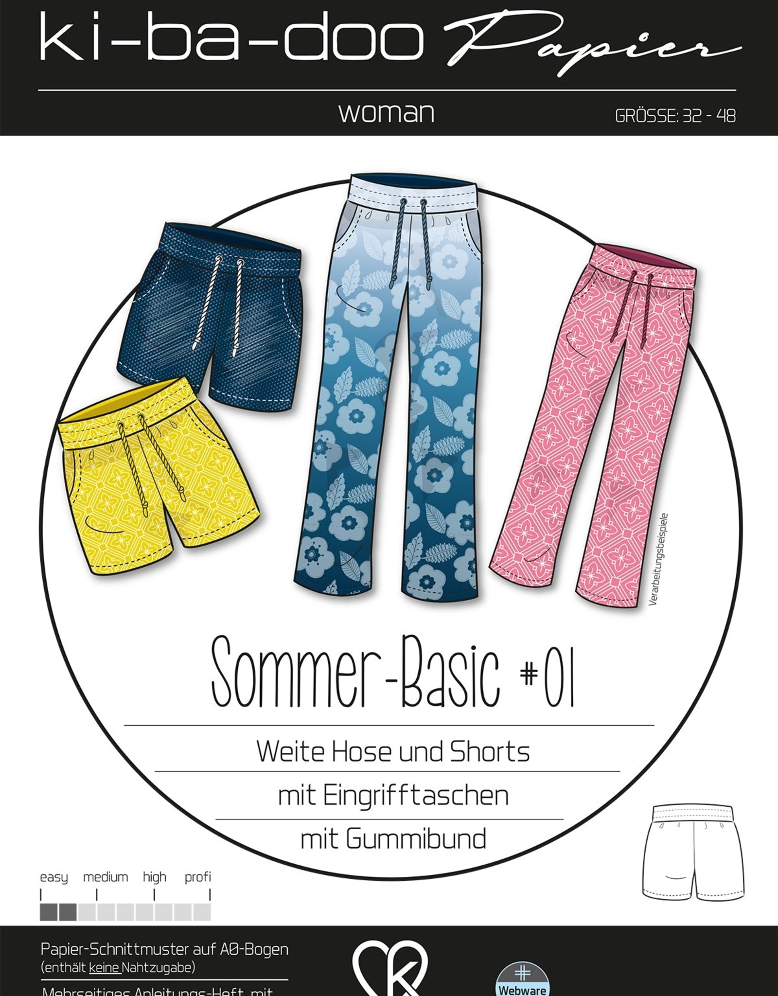 Ki-ba-doo Patroon zomer basic #1 brede broek en short