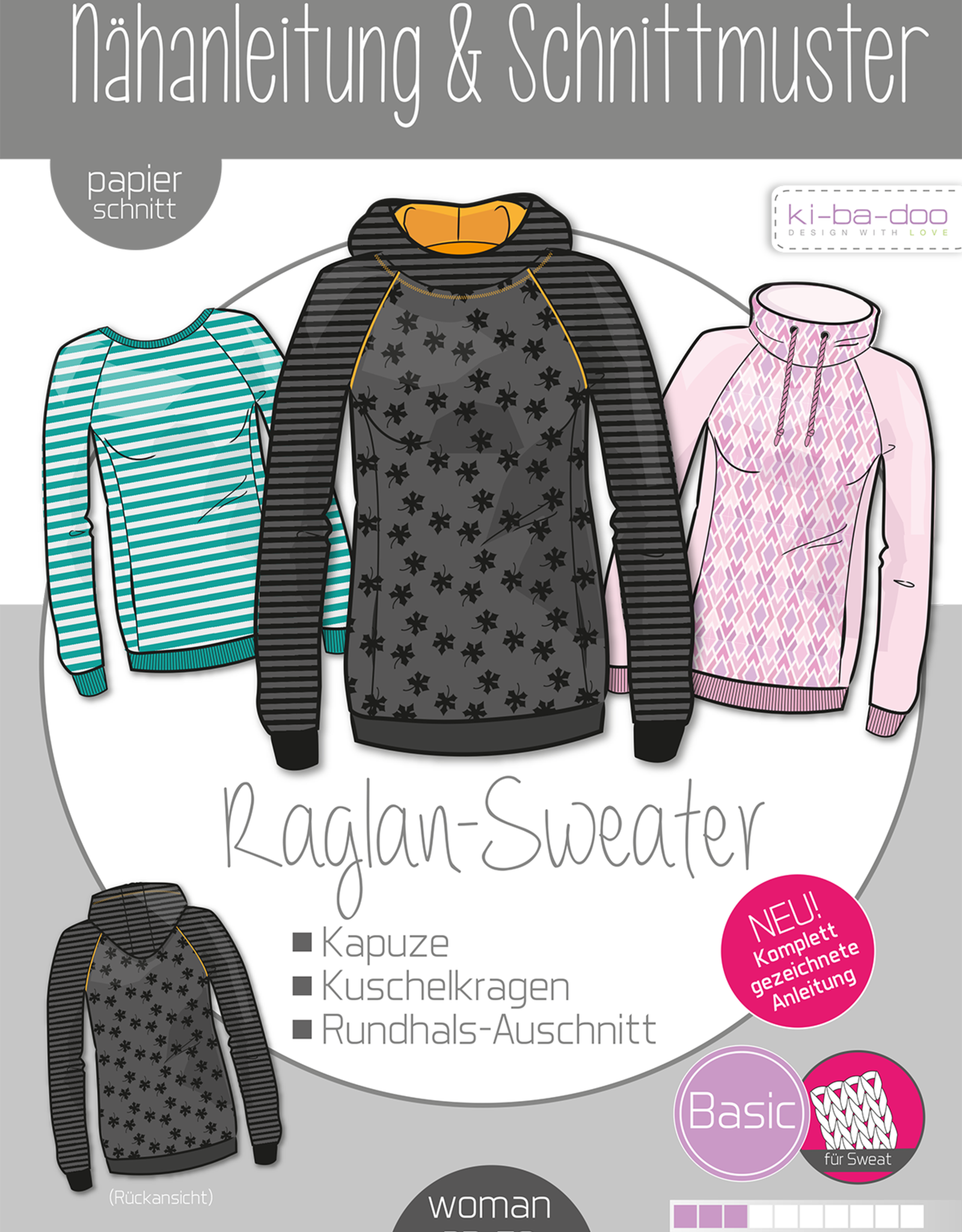Patroon Raglan sweater  dames