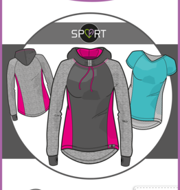 Patroon Sport Hoodie Dames