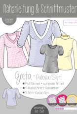 Patroon Greta pullover/shirt dames