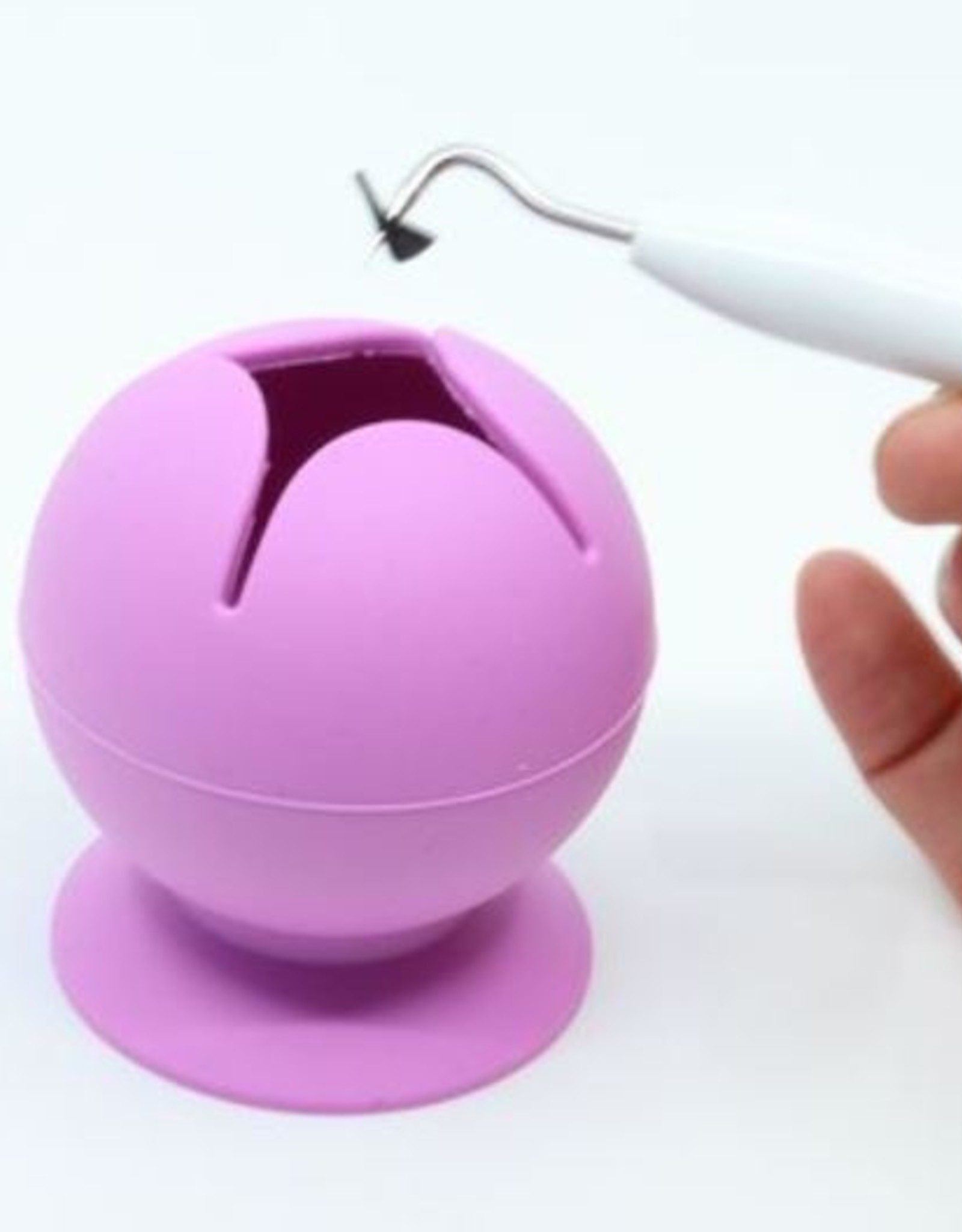 Afvalverzamelaar met zuignap voor tijdens het foliepellen - mint