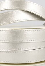 Stoffenschuur selectie Tassenband in imitatieleder zilver 25mm