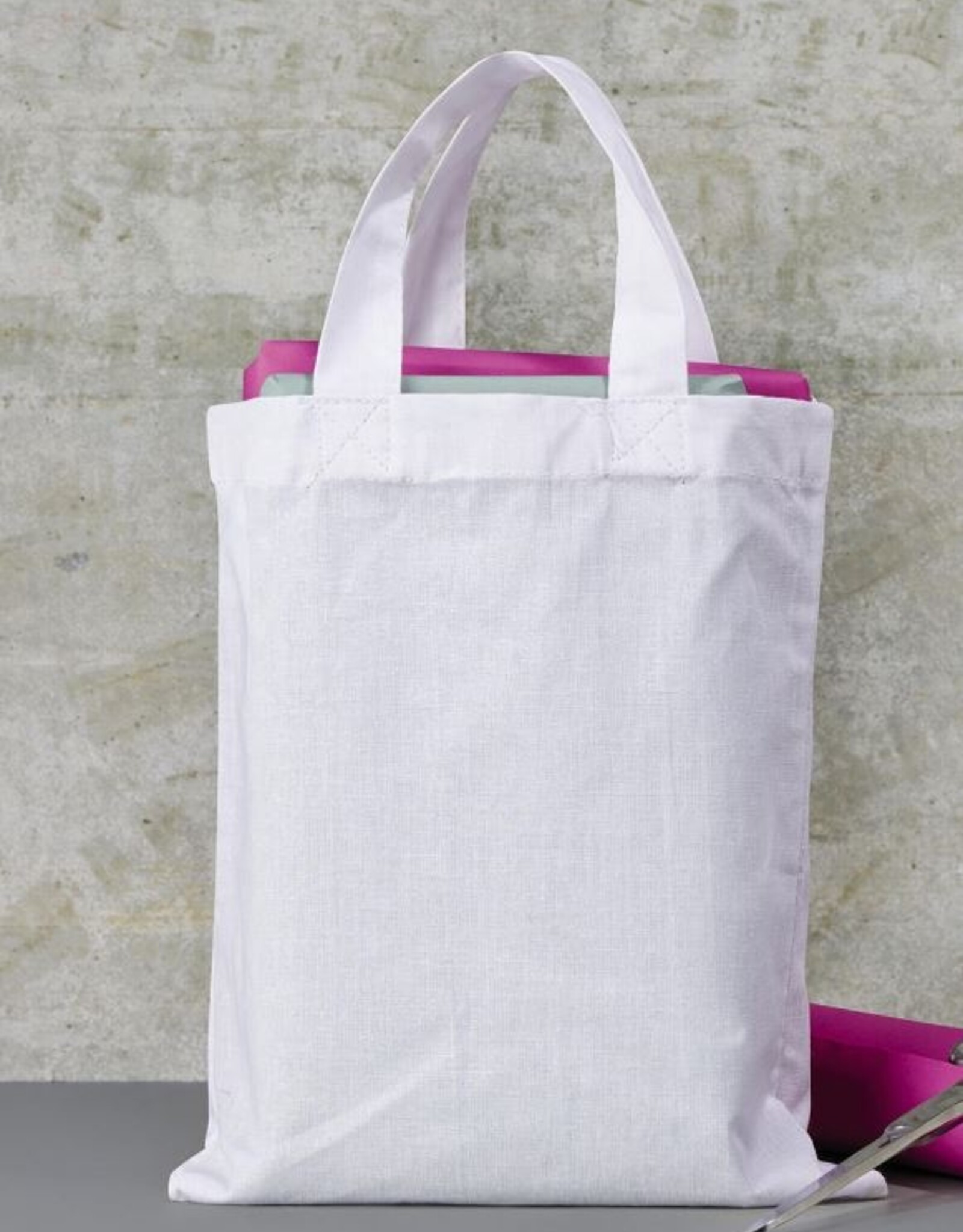 Totebag in canvaskatoen - wit
