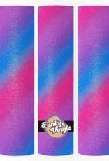 Funky Vinyls Funky Vinyl glitter shimmer rainbow blue-pink