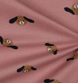Poppy designed for you Flannel hondjesprint dogs - rose