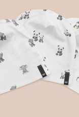 Katoenjersey wit met kleine pinquins