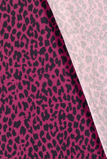 Stoffenschuur selectie Viscose twill dierenprint panter fuchsia