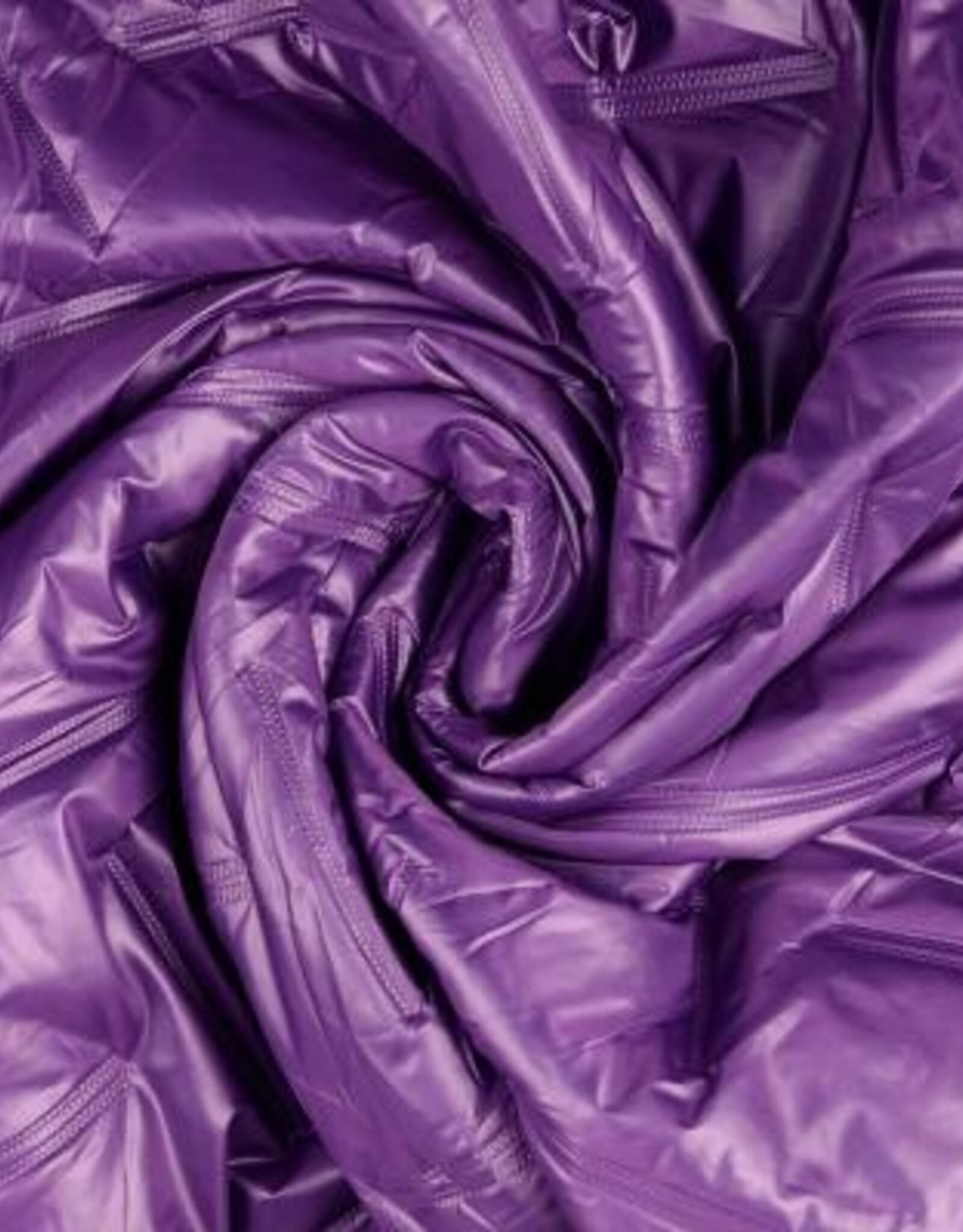 Stepper gestreept matelassé dubbelzijdig glanzend paars