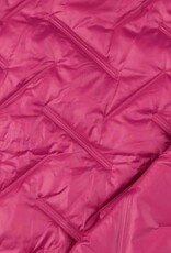 Stepper gestreept matelassé dubbelzijdig glanzend fuchsia