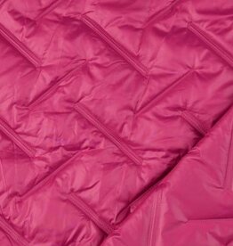 Stepper gestreept matelassé dubbelzijdig glanzend fuchsia