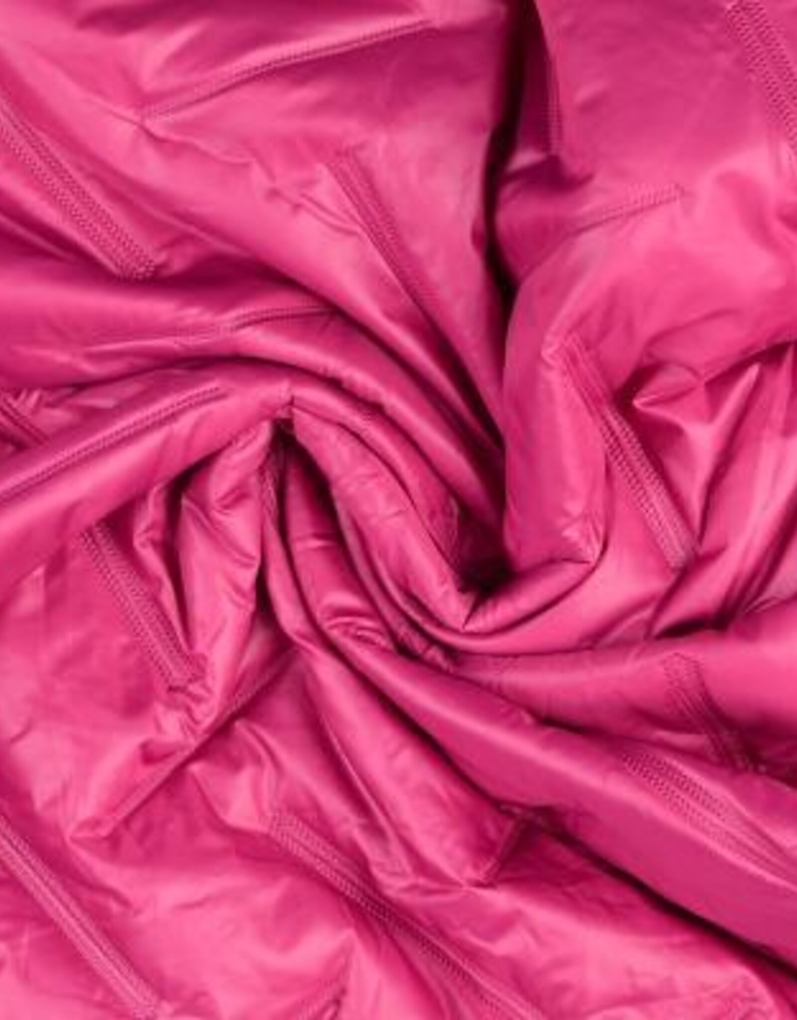 Stepper gestreept matelassé dubbelzijdig glanzend fuchsia